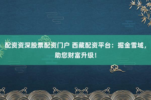 配资资深股票配资门户 西藏配资平台：掘金雪域，助您财富升级！