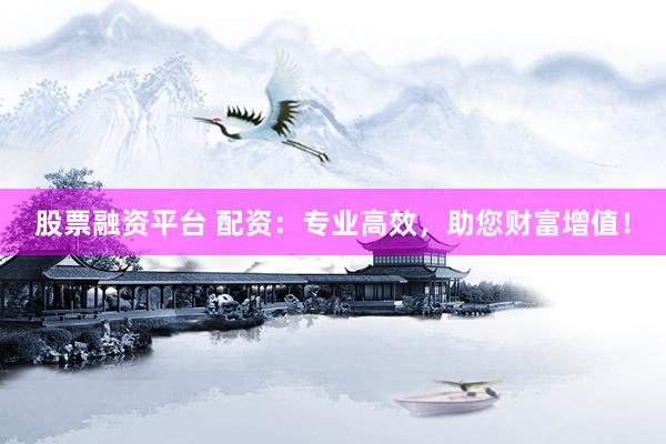 股票融资平台 配资：专业高效，助您财富增值！
