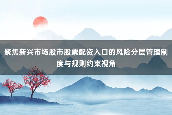 聚焦新兴市场股市股票配资入口的风险分层管理制度与规则约束视角