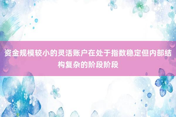 资金规模较小的灵活账户在处于指数稳定但内部结构复杂的阶段阶段
