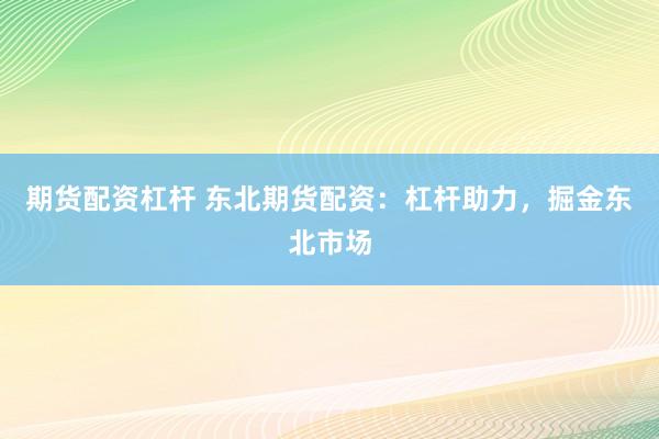 期货配资杠杆 东北期货配资：杠杆助力，掘金东北市场